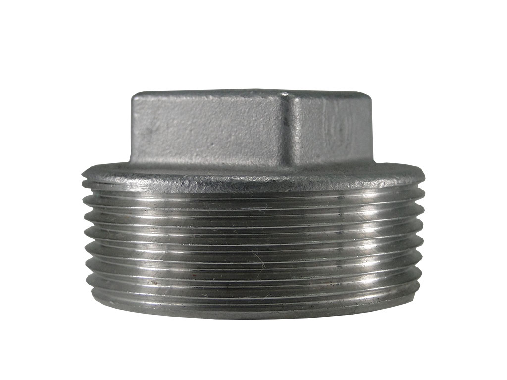 Tapón macho con base cuadrada en acero inoxidable SS304