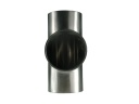 Tee corta soldable en acero inoxidable SS316L, tipo 3A