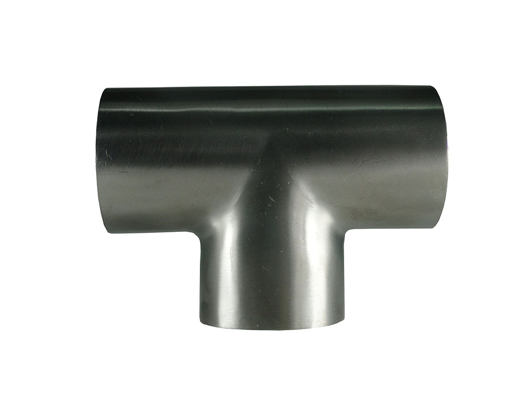 Tee corta soldable en acero inoxidable SS316L, tipo 3A