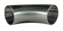 Codo corto a 90 grados soldable en SS316, tipo 3A