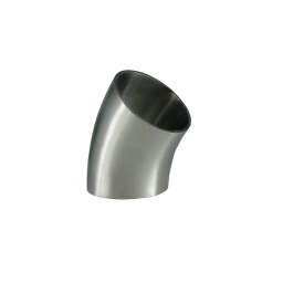 Codo corto a 45 grados soldable en SS316, tipo 3A