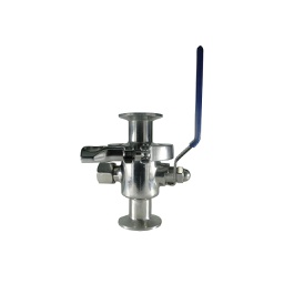 Válvula de bola CLAMP y férula de 2 piezas de acero inoxidable 316L